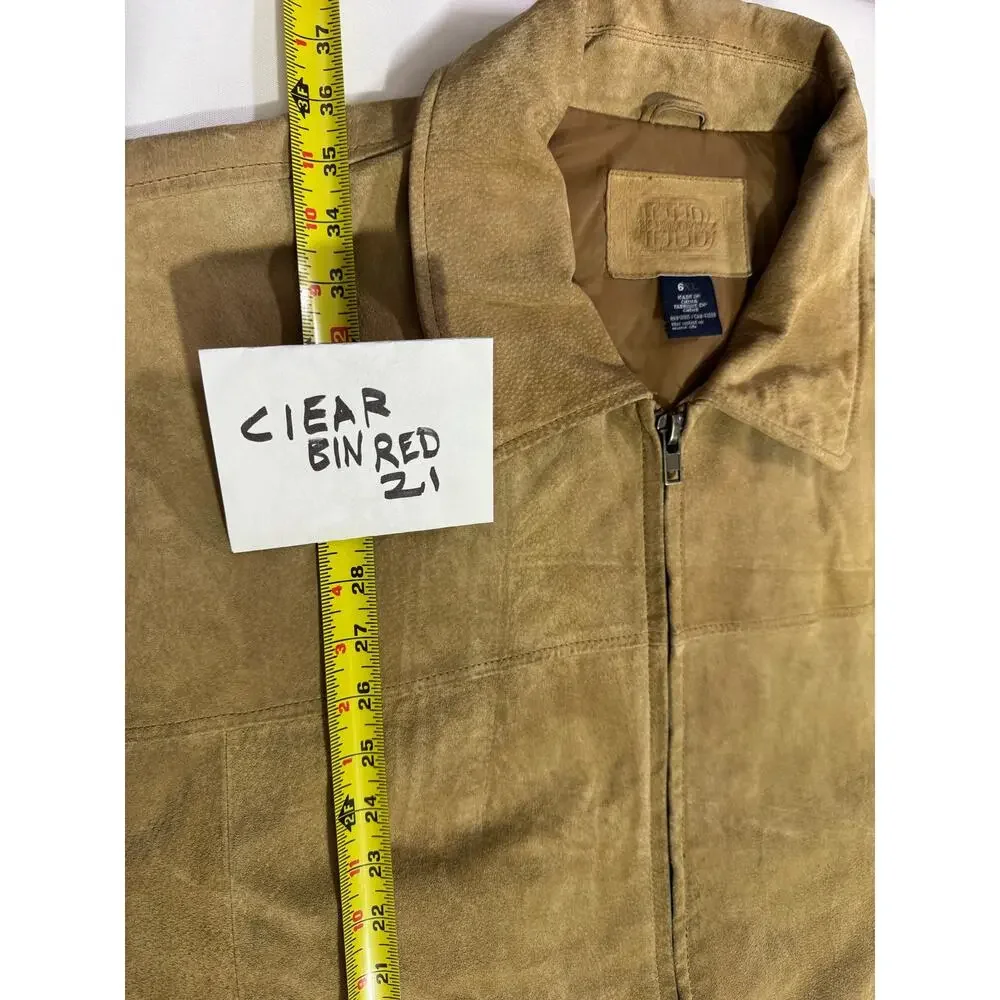 Harbor Bay Beige Zip Up Jacket - Men's Size 6XL Big and Tall